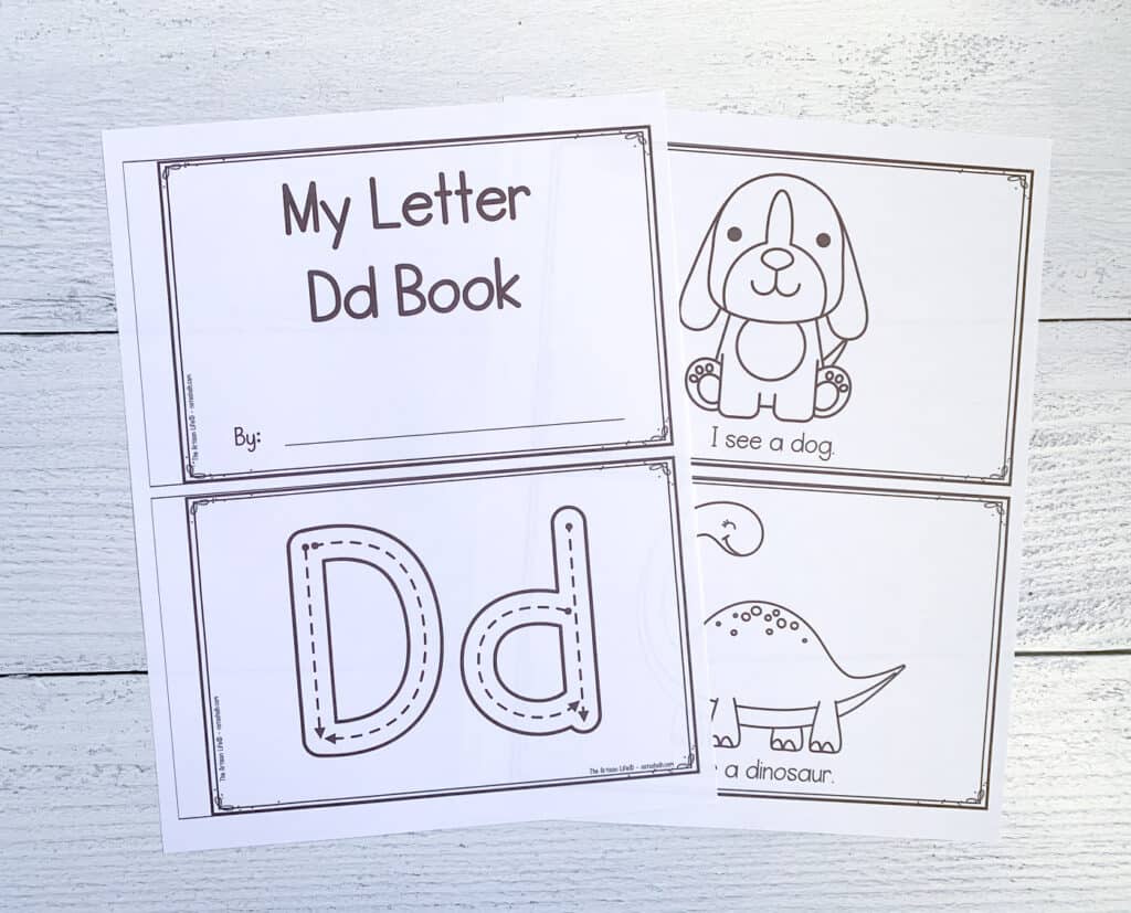 Free printable letter d book emergent reader