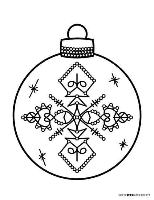 Christmas ornament coloring page