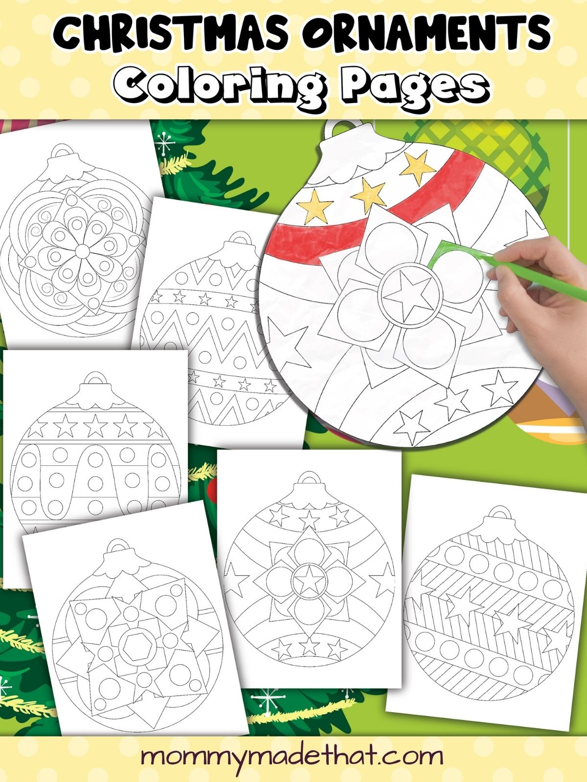 Christmas ornament coloring pages