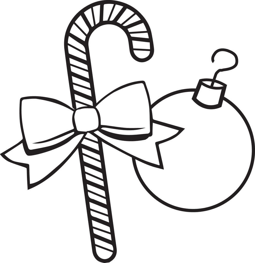 Printable christmas ornaments coloring page for kids â