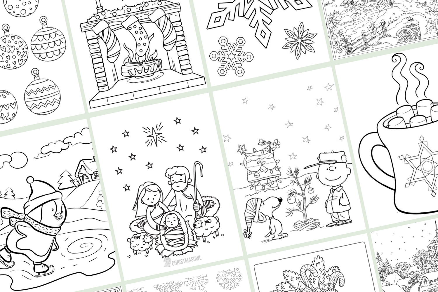 Free christmas coloring pages