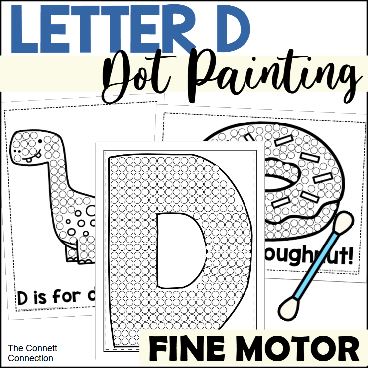 Letter d dot painting activity made by teachers