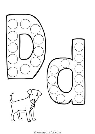 Printable alphabet dot painting worksheets