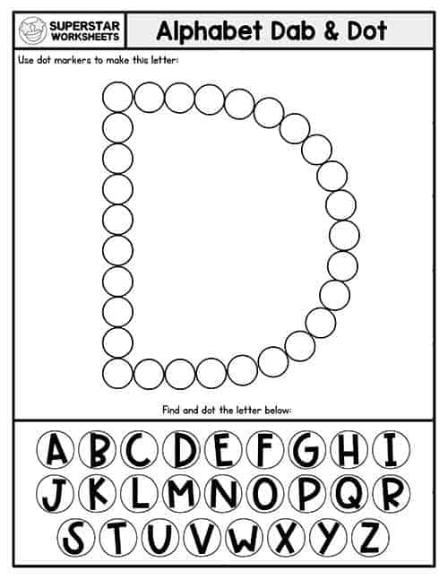 Letter d worksheets