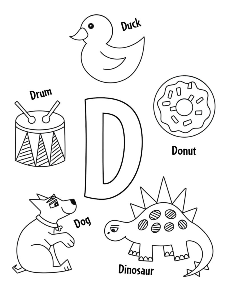 Free letter d worksheets for preschool â the hollydog blog