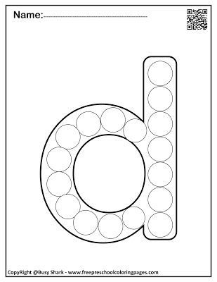 Letter d dot markers free pages dot markers preschool coloring pages alphabet coloring pages