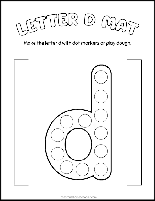 Free letter d worksheets for kids easy print