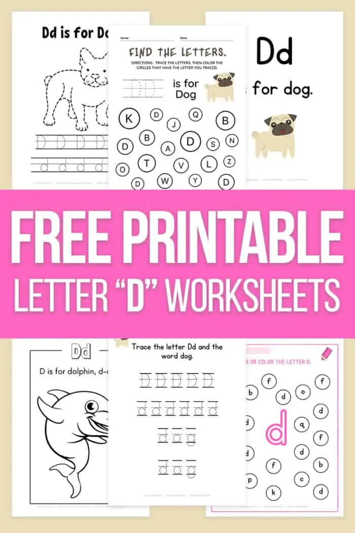 Letter d worksheets and printable alphabet activities