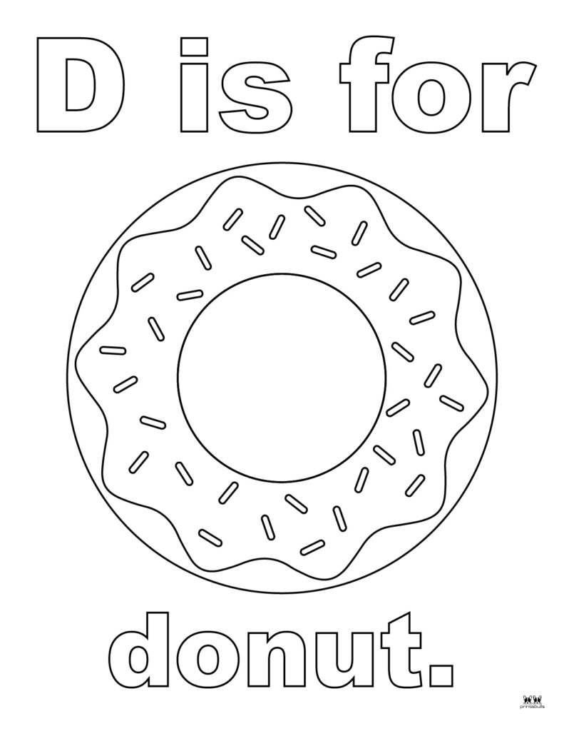 Letter d coloring pages