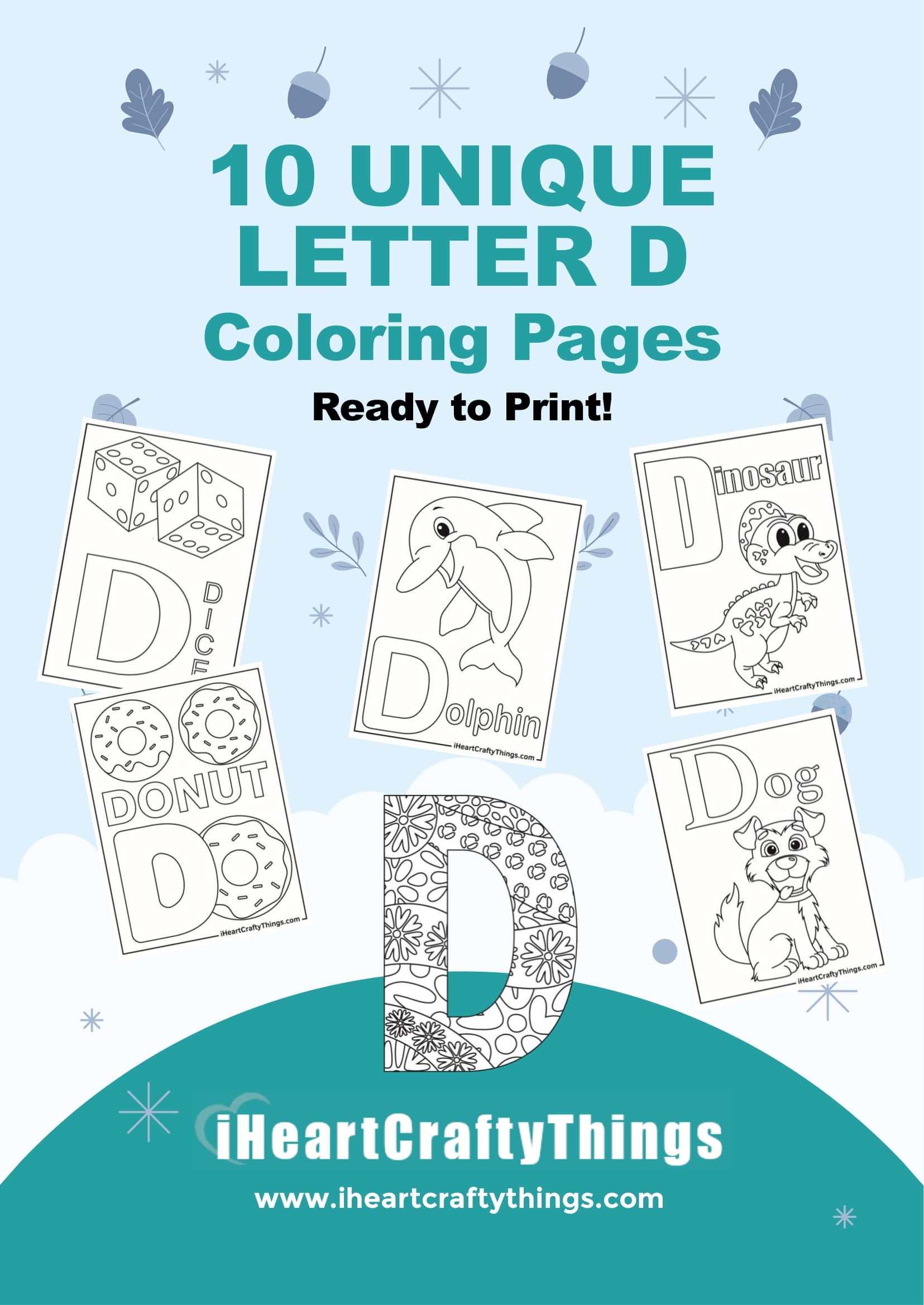 Letter d coloring pages â i heart crafty things