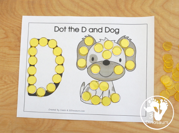 Free romping roaring d pack letter d is for dog dinosaurs