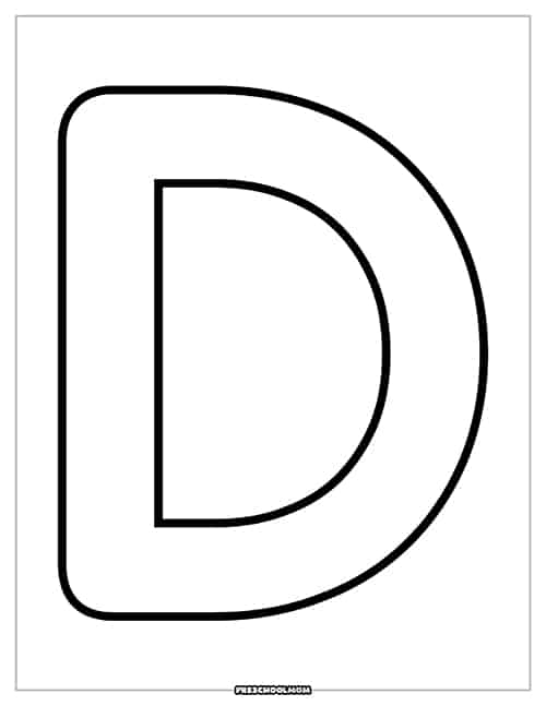 Letter d preschool printables