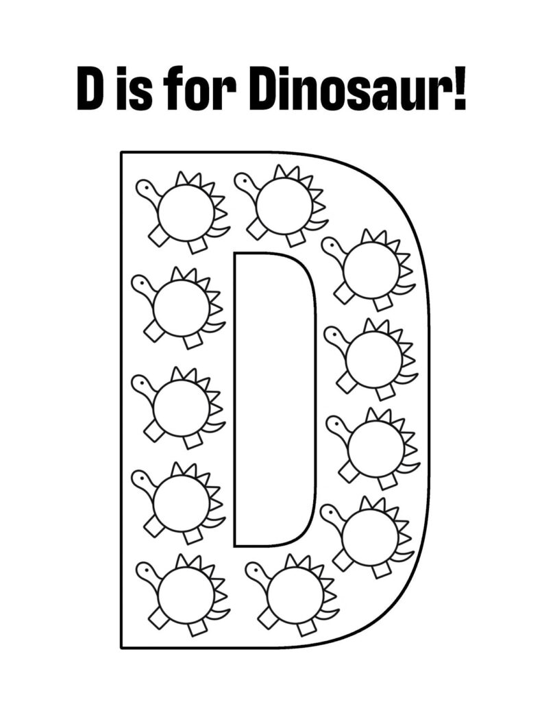 Free letter d worksheets for preschool â the hollydog blog