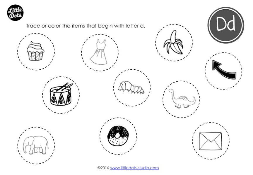 Preschool letter d activities and worksheets