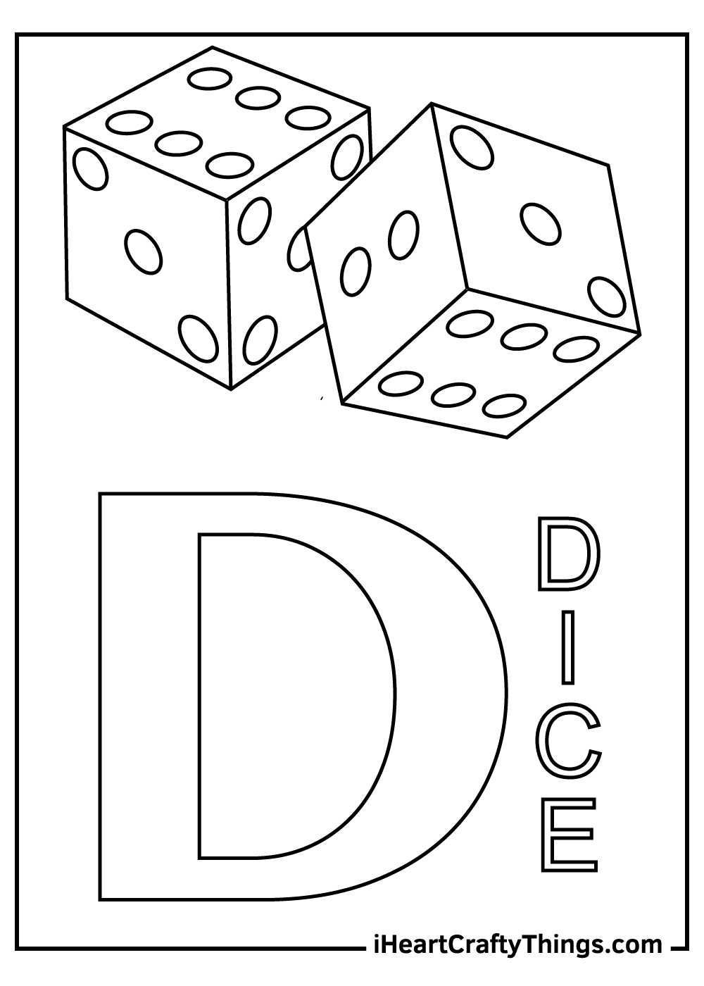 Letter d coloring pages free printables