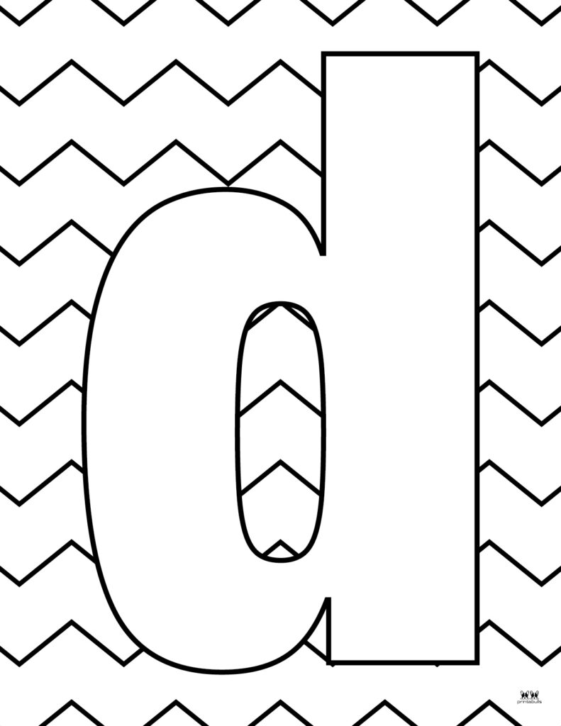 Letter d coloring pages