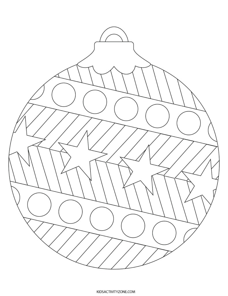 Christmas ornament coloring pages