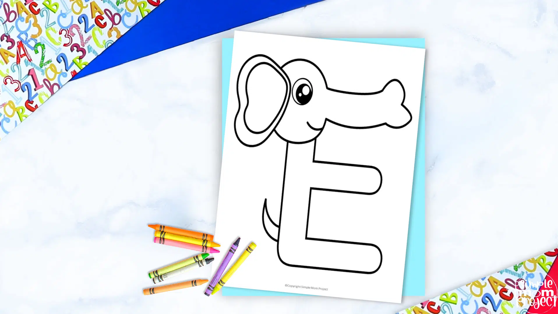 Free printable letter e coloring page â simple mom project