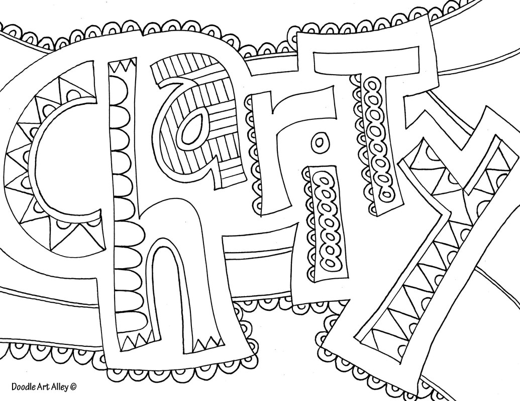 Word coloring pages