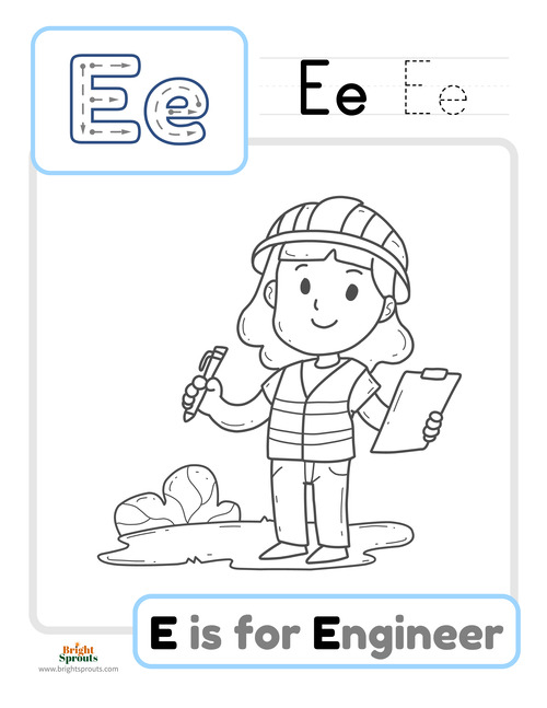 Letter e worksheets e tracing and coloring pages