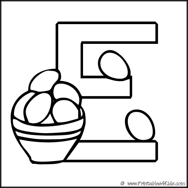 Alphabet coloring page letter e â printables for kids â free word search puzzles coloring pages and other activities