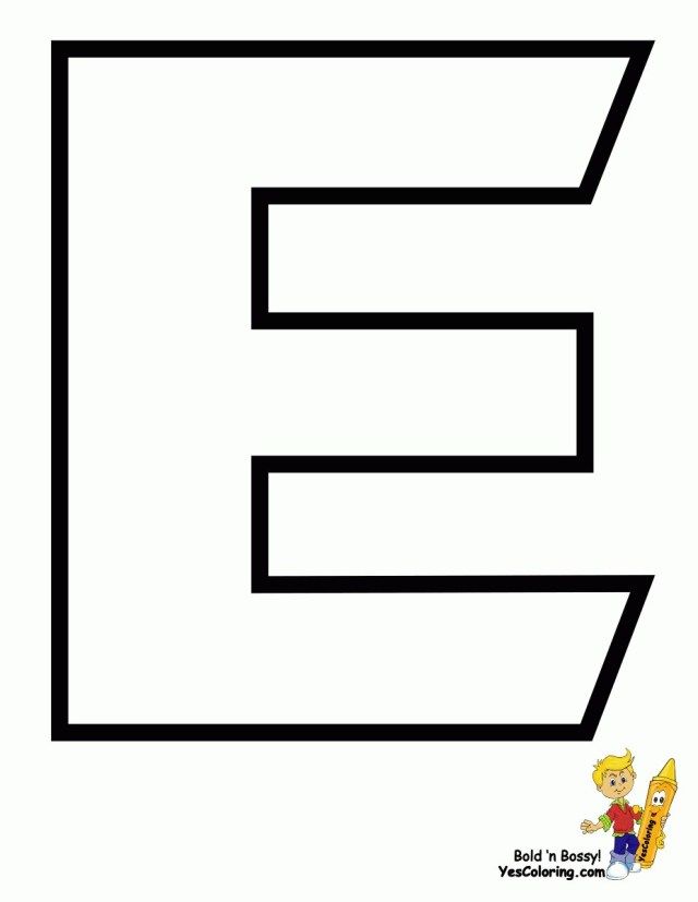 Best image of letter e coloring page