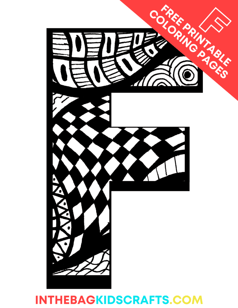 Letter f coloring pages free download â in the bag kids crafts