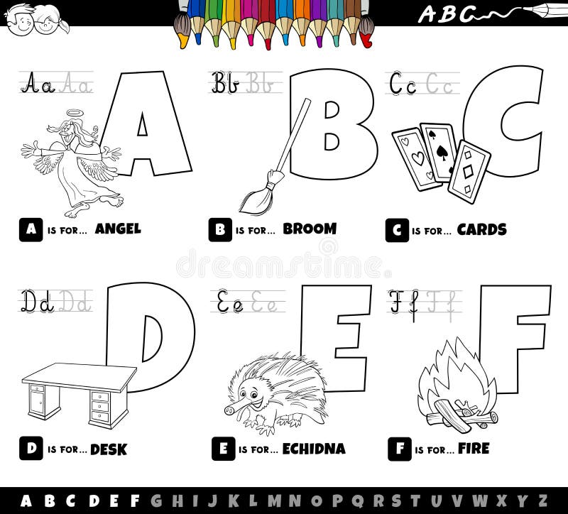 Coloring book letter f stock illustrations â coloring book letter f stock illustrations vectors clipart