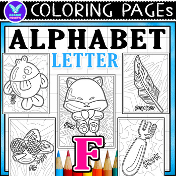 Letter f coloring page tpt