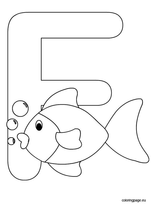 Letter f coloring page