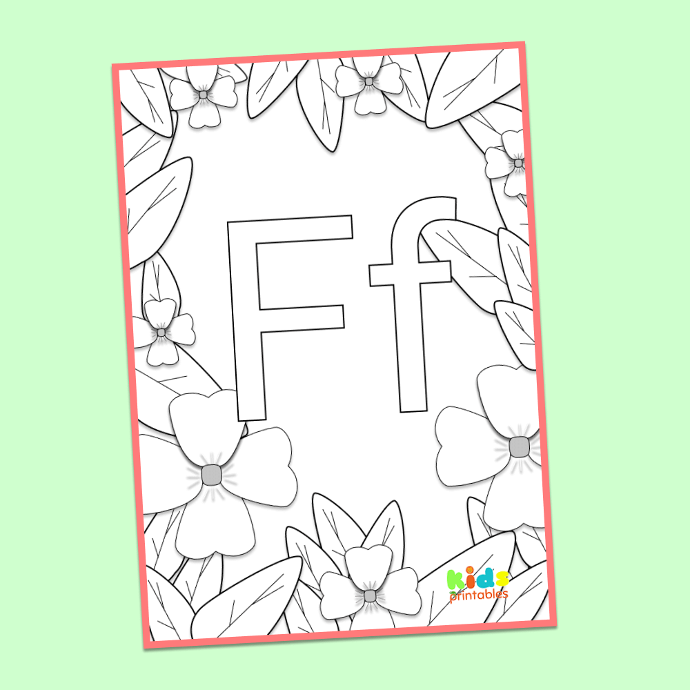 Letter f coloring pages kids