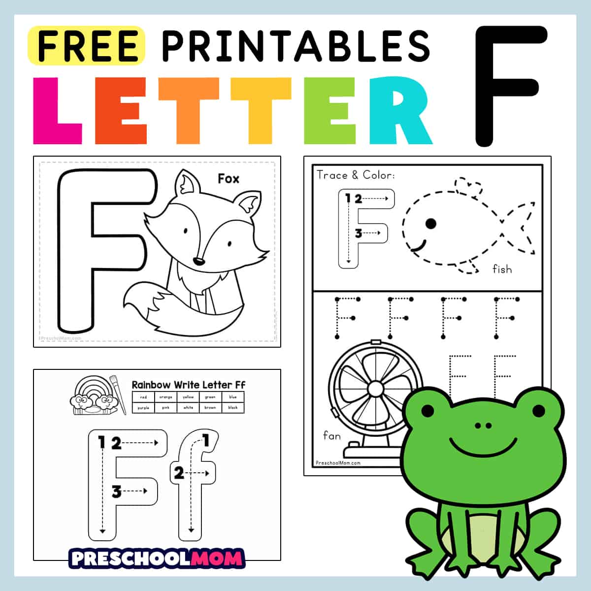 Letter f preschool printables