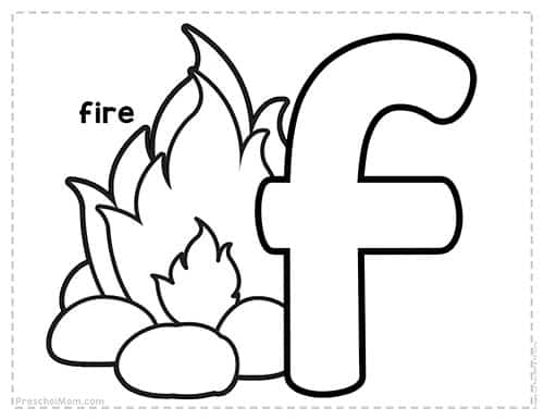 Letter f preschool printables