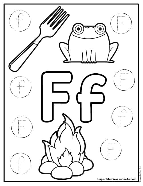 Letter f worksheets