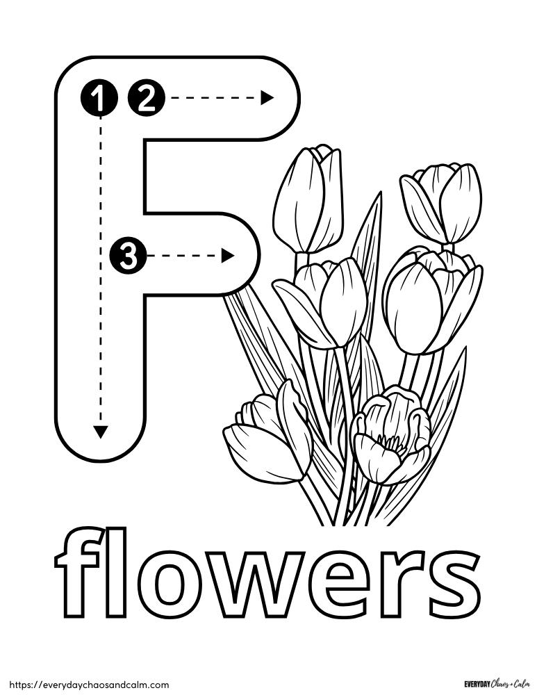 Free printable letter f worksheets