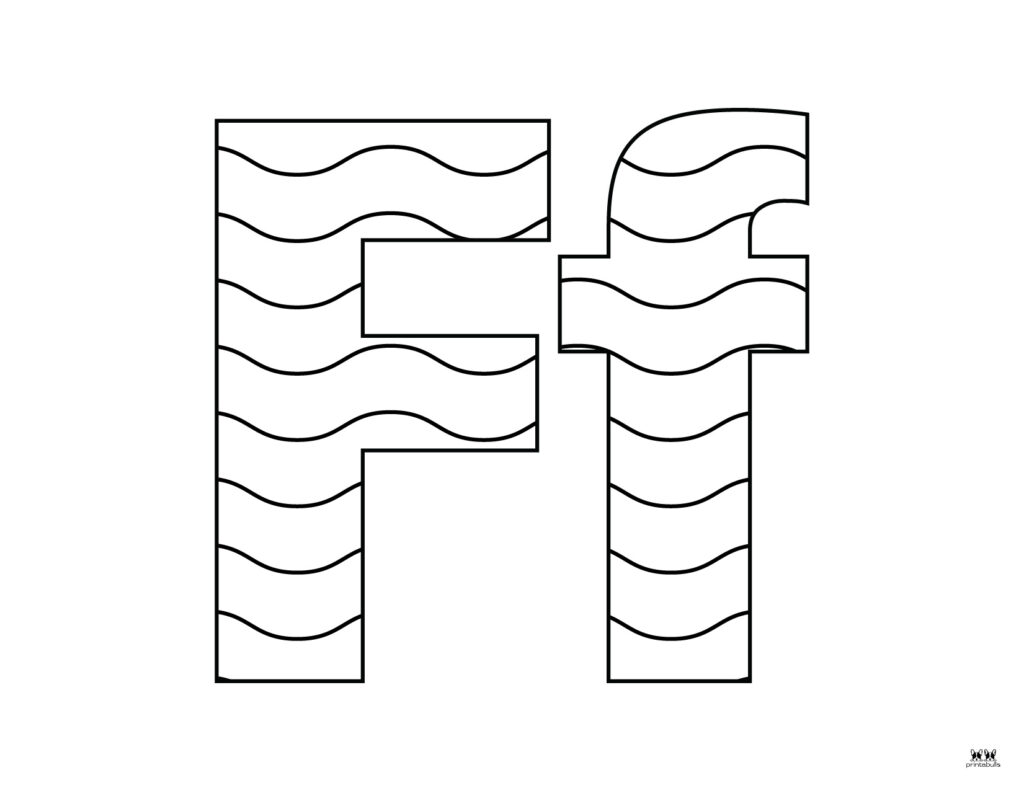 Letter f coloring pages