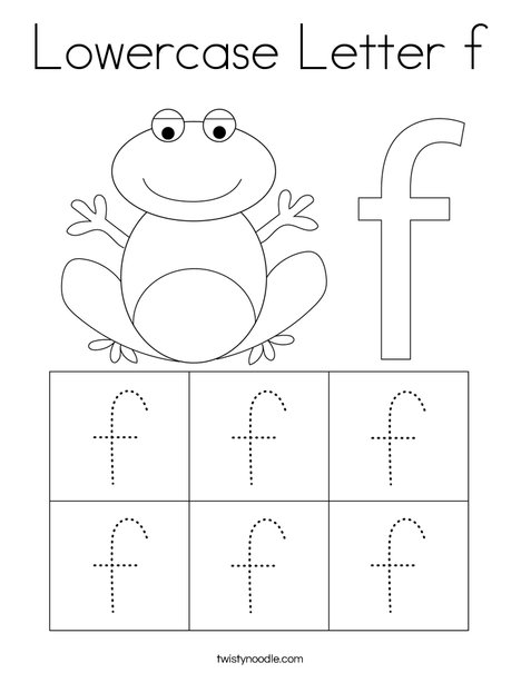 Lowercase letter f coloring page