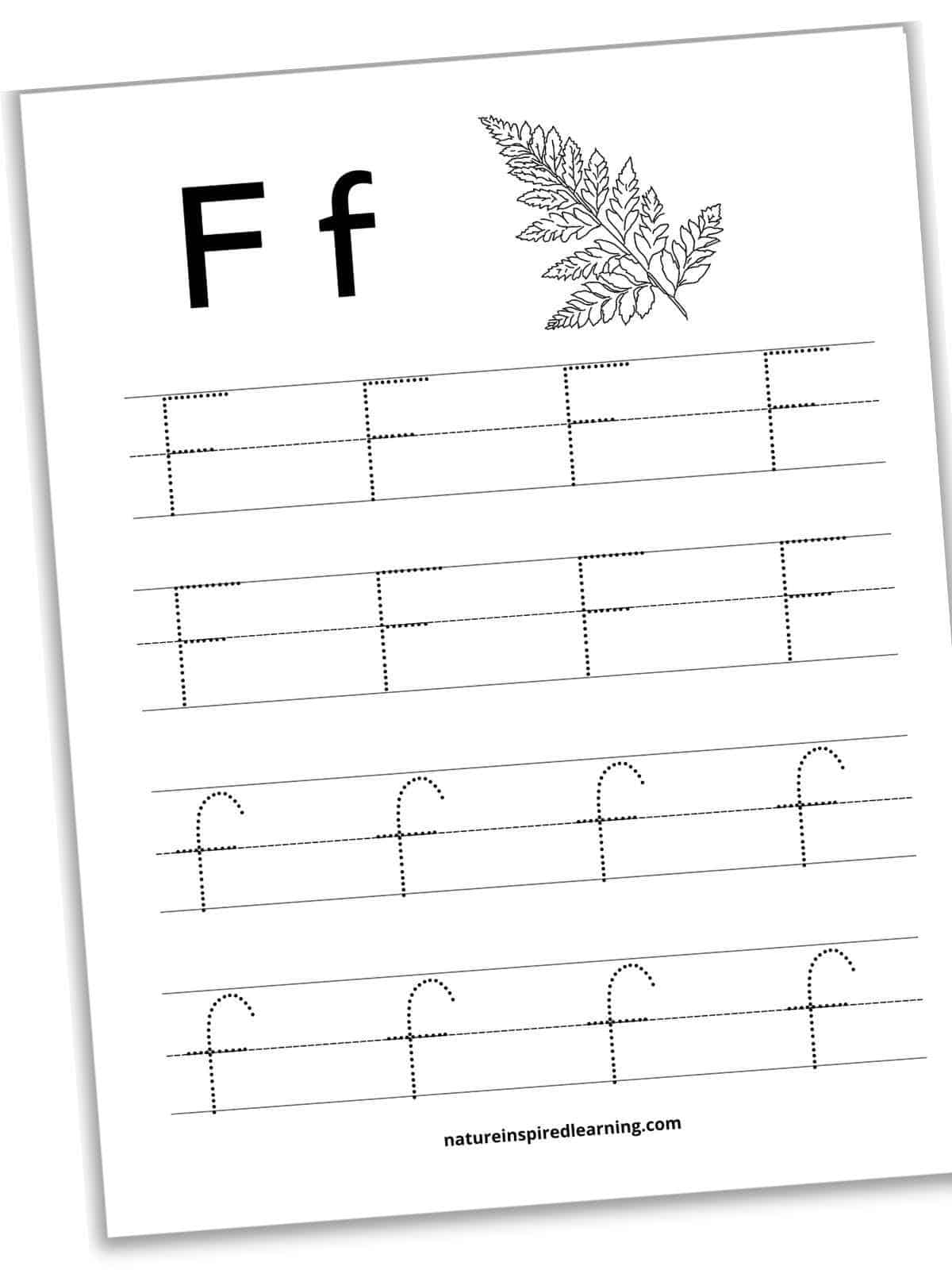 Letter f tracing worksheets free