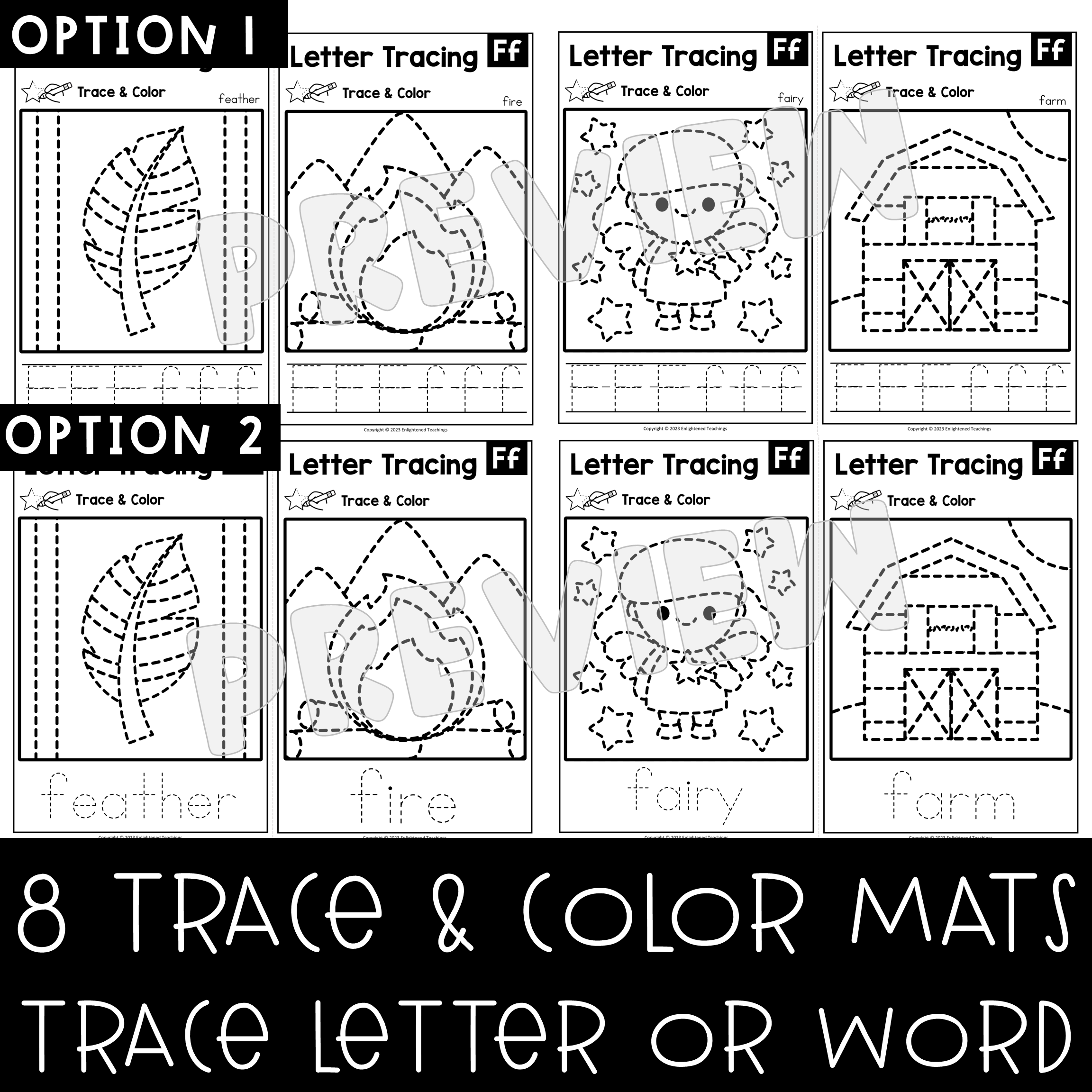 Letter f tracing worksheets letter tracing mats letter f trace color made by teachers