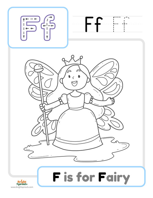 Letter f worksheets f tracing and coloring pages