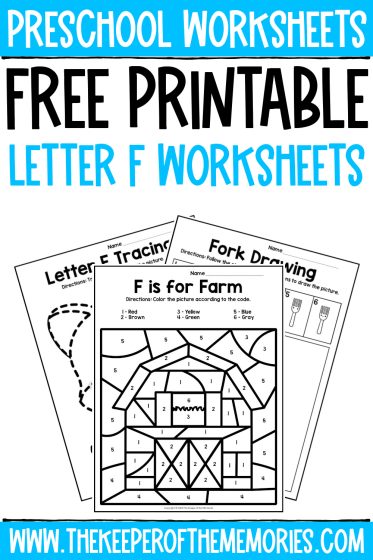 Free printable letter f worksheets