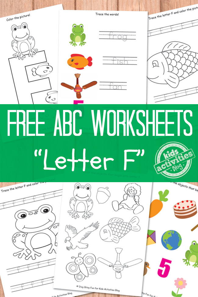 Free letter f worksheets for preschool kindergarten kids activities blog