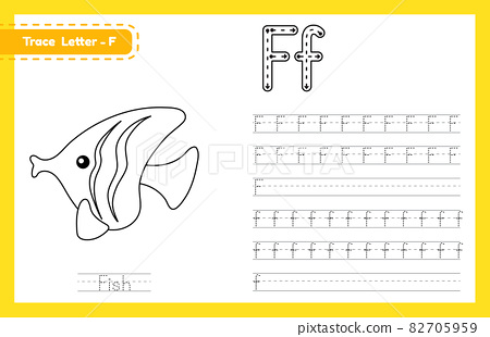 Trace letter f uppercase and lowercase