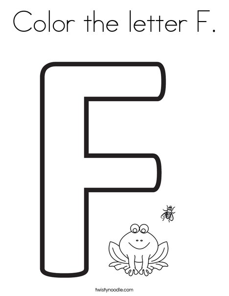 Color the letter f coloring page