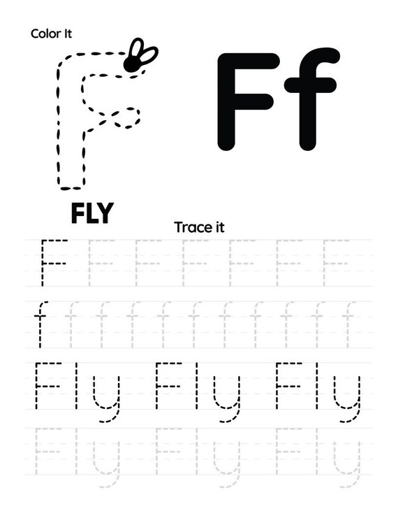 Alphabet coloring and tracing letter pages