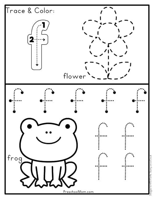 Letter f preschool printables