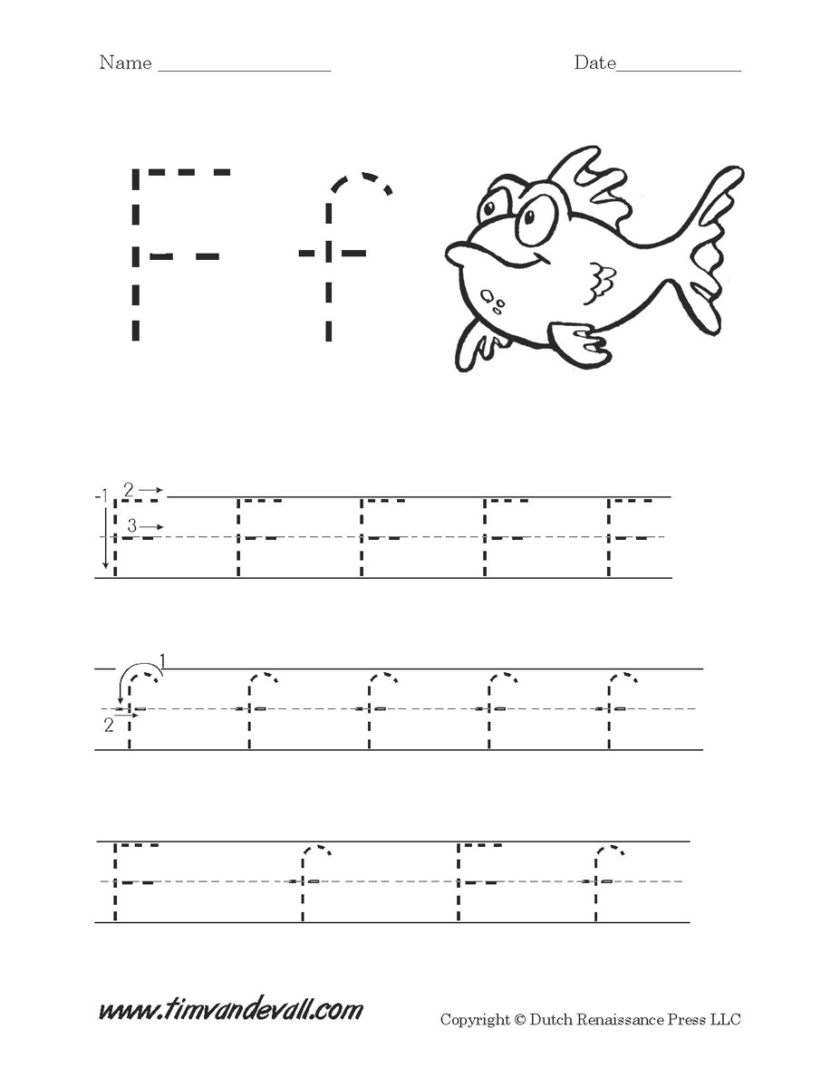 Letter f worksheets â tims printables