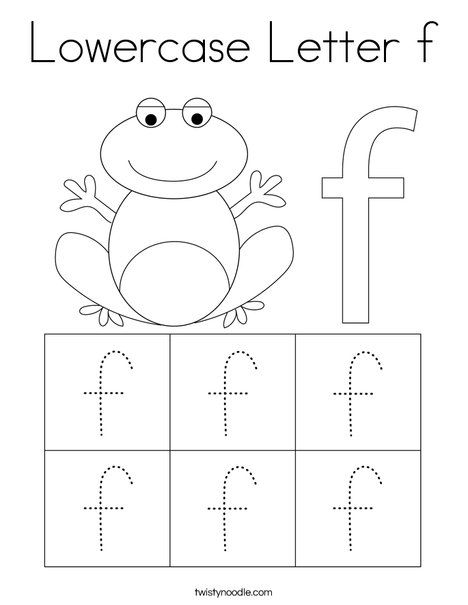 Lowercase letter f coloring page