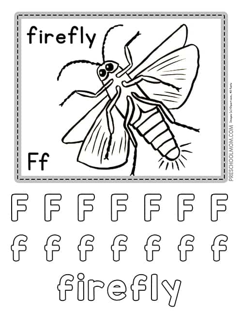 Letter f preschool printables