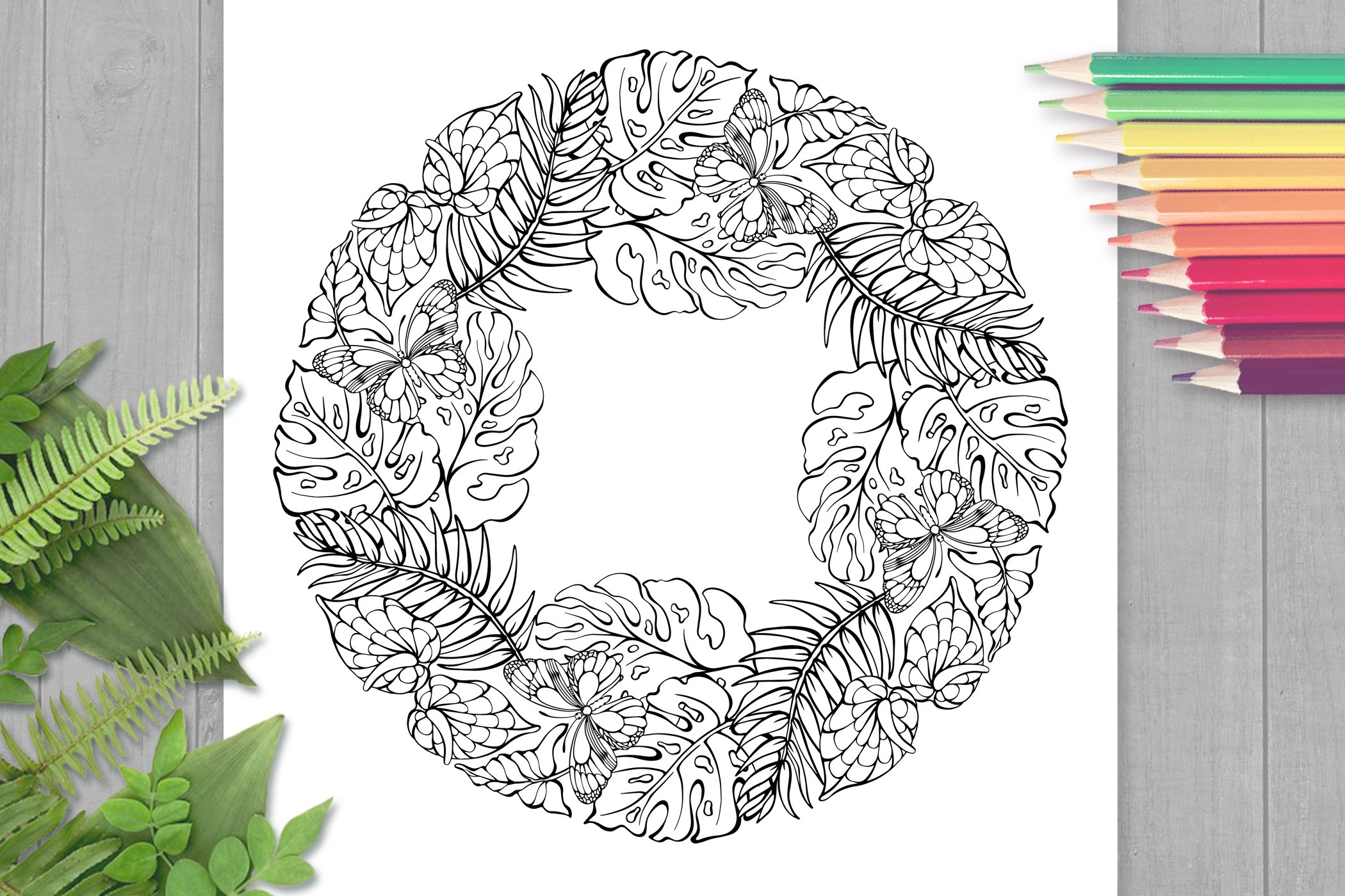 Secret garden coloring page printable adult